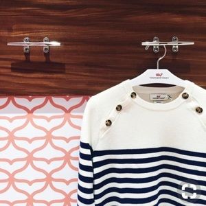 Vineyard Vines Striped Button Sweater
